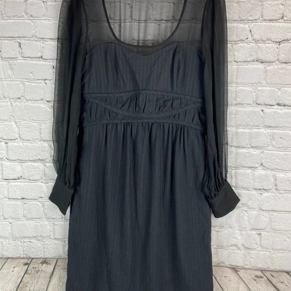 Emanuel Unagro Paris Euro Size 40 Pinstripe Dress EUC